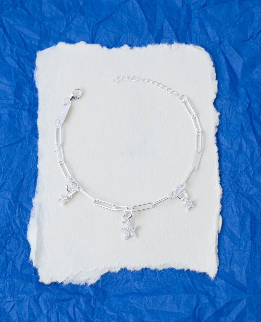Thick Chain Bracelet Silver 16-20 cm