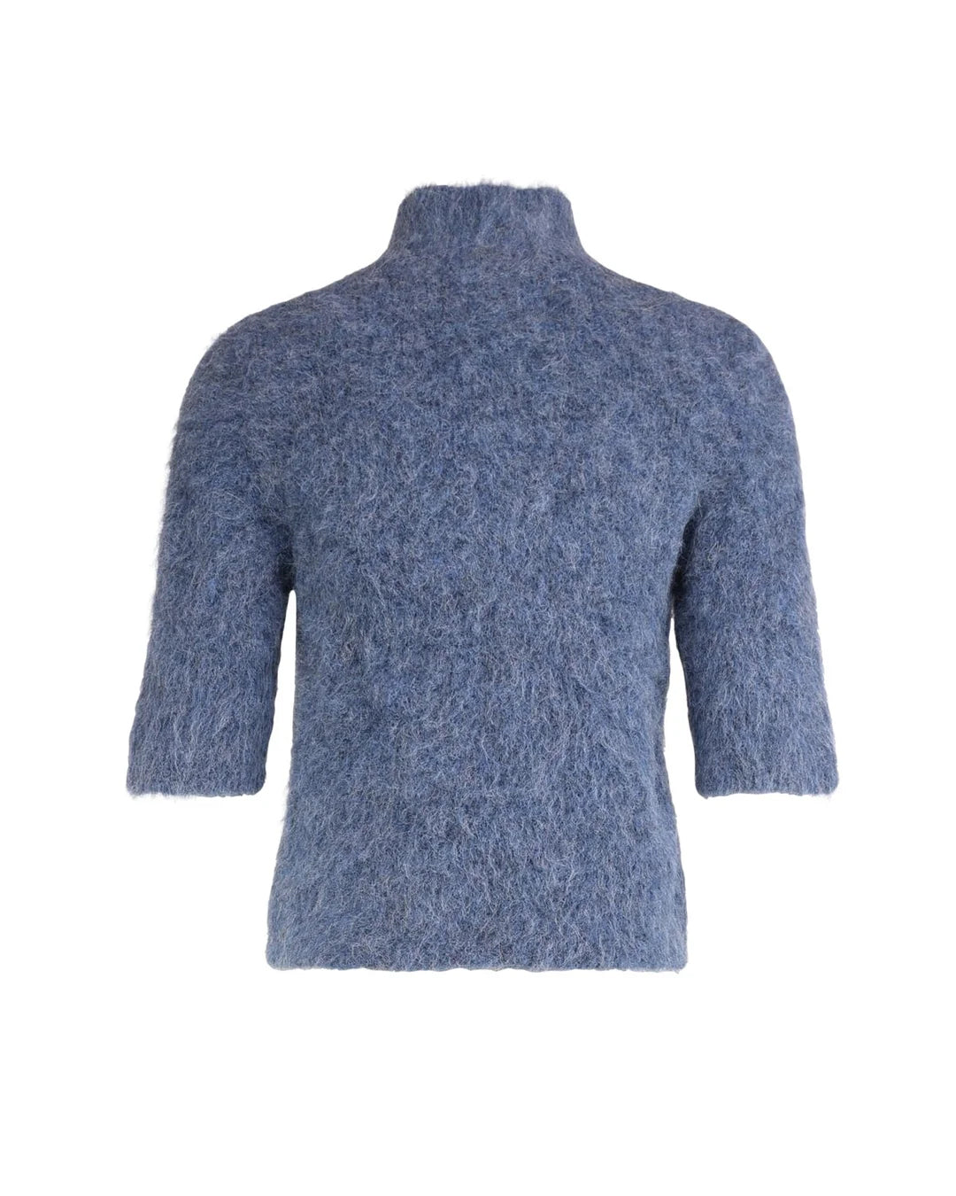 Hairy Knit Turtleneck - Blue