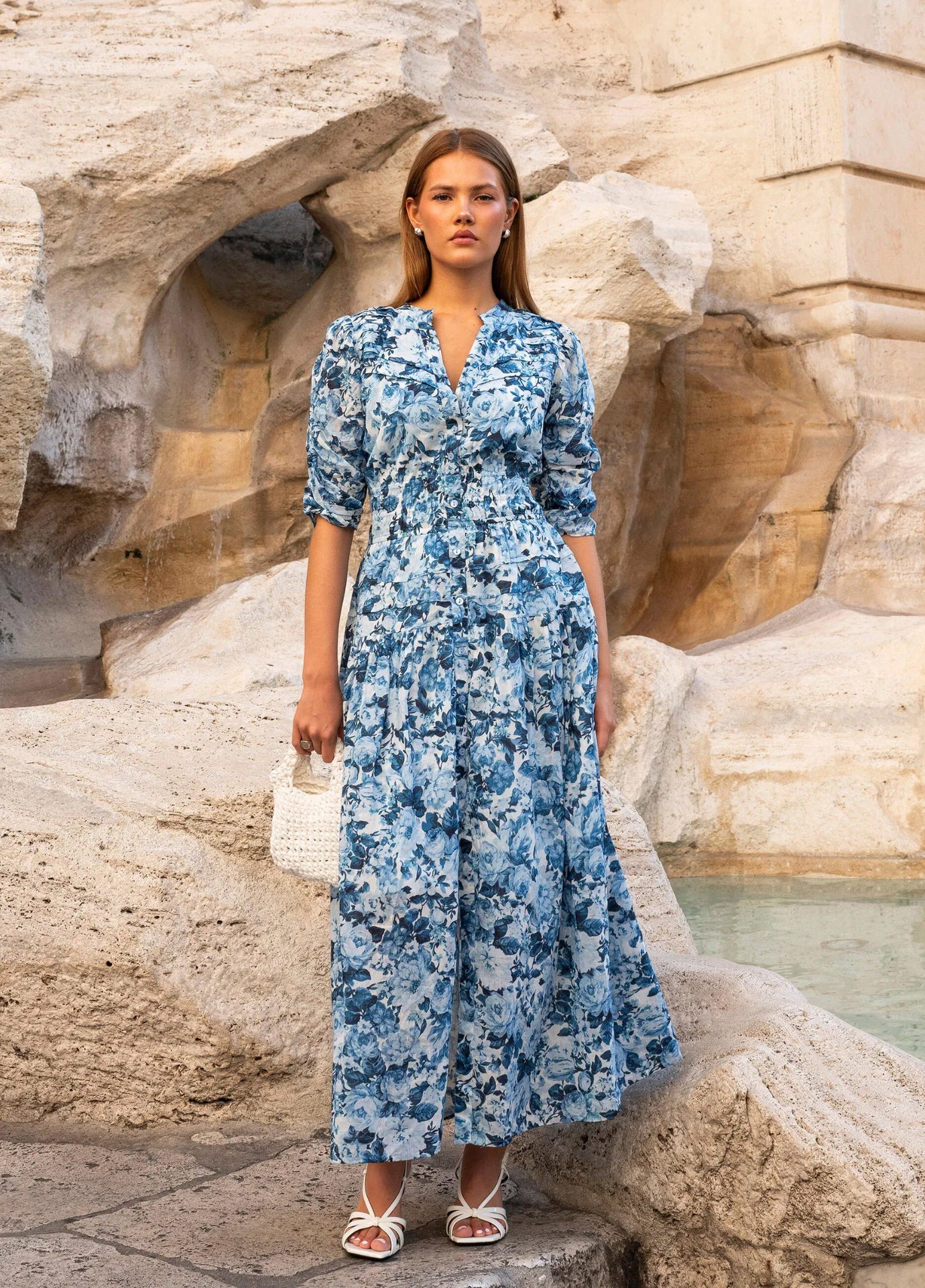 Fabienne Dress - Bleu De France