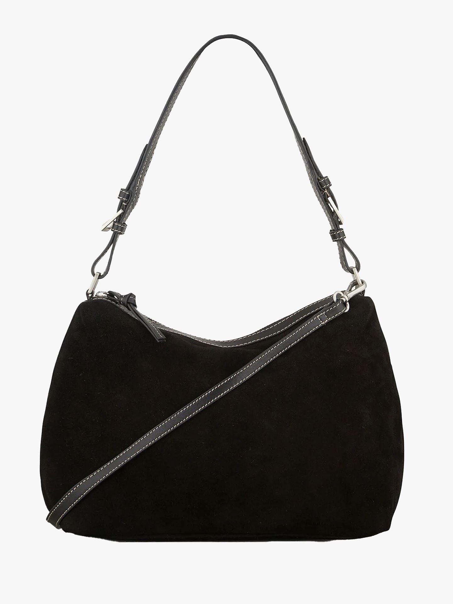 Suede Ginni Medi Bag - Black