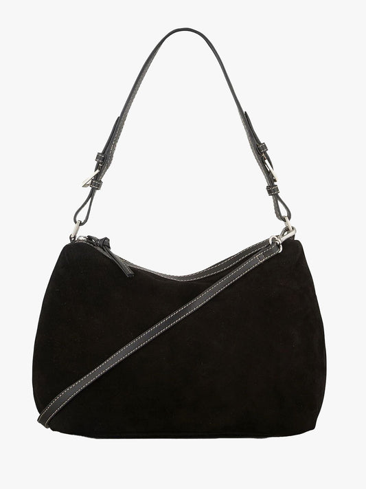 Suede Ginni Medi Bag - Black