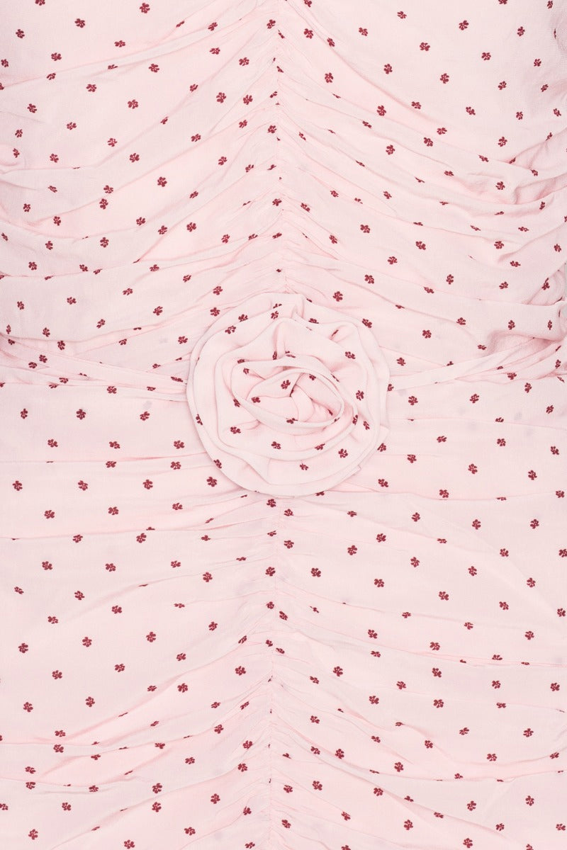 Mini Ruched Dress - Barely Pink Comb.