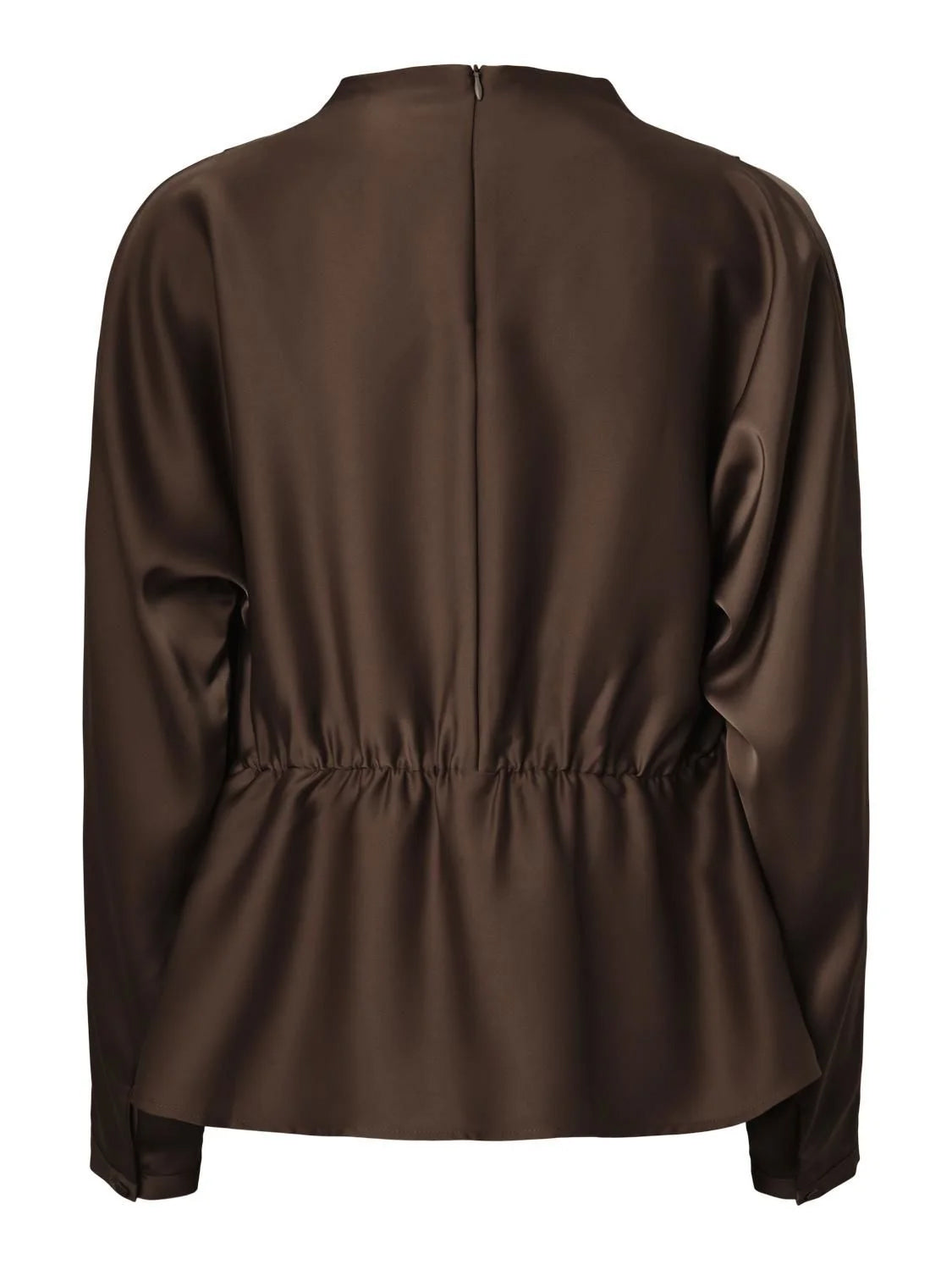 YasPella Funnel Neck Top - Chocolate Brown