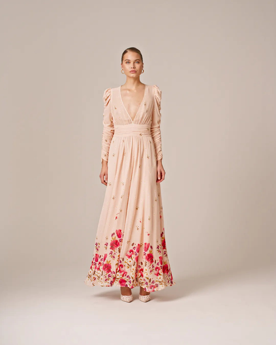 Georgette Maxi Dress Wild Flowers