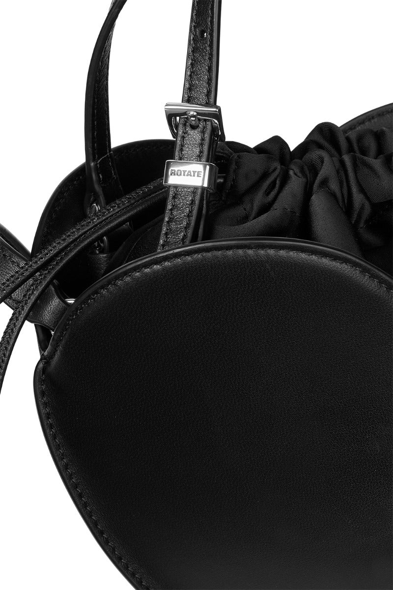 Leather Heart Bag - Black