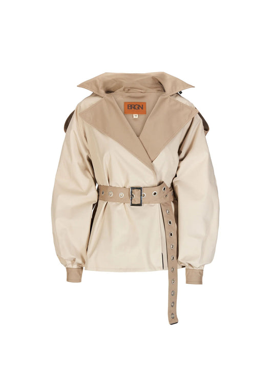Duskregn Short Trench Coat Sand