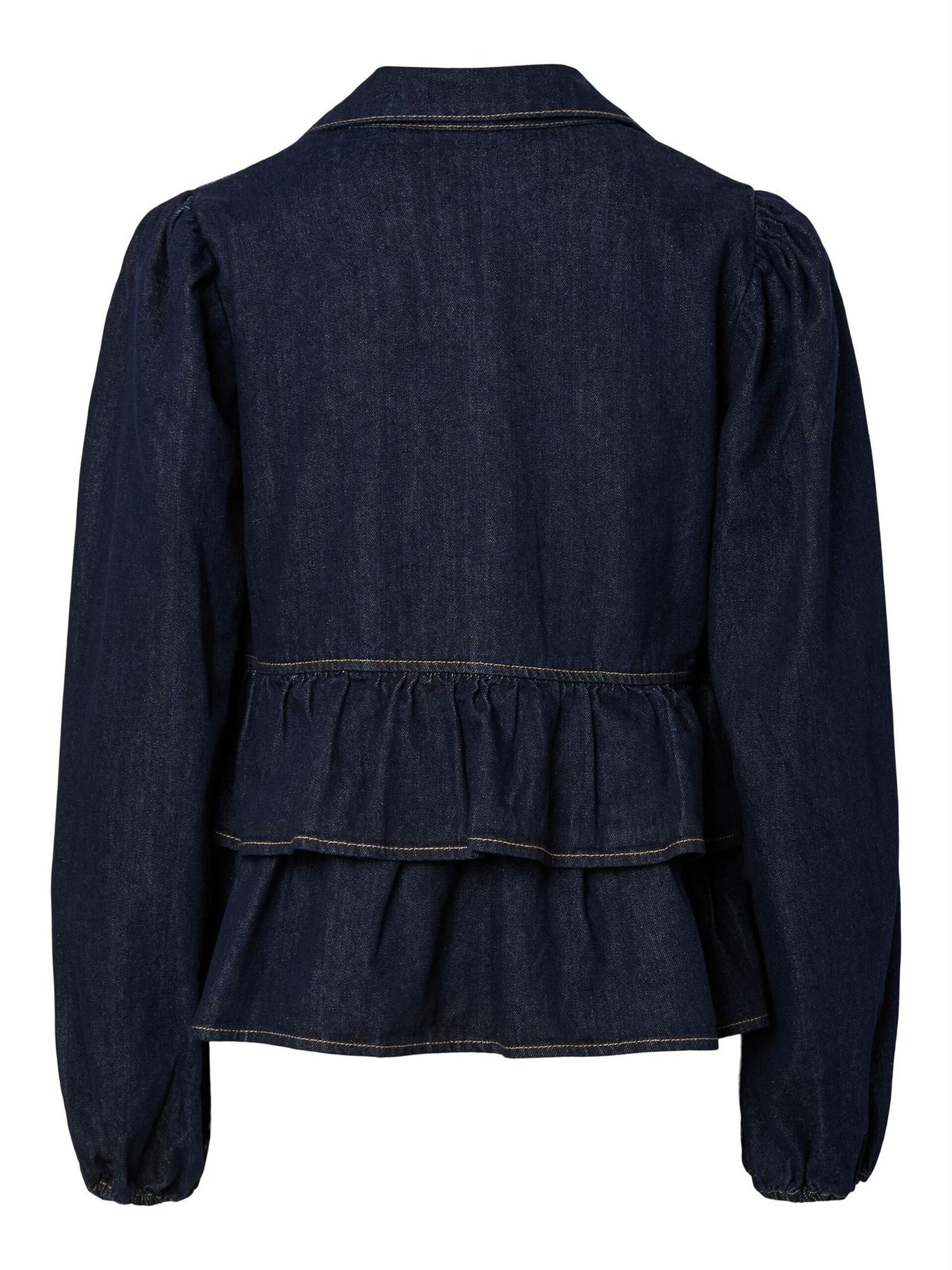YASCelina LS Denim Tie Top S.