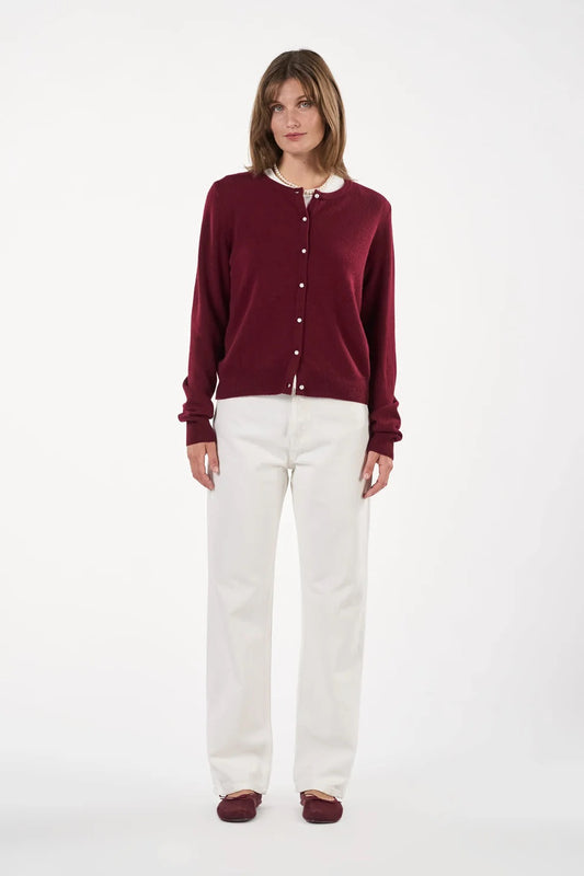 Victoria Cardigan Bordeaux