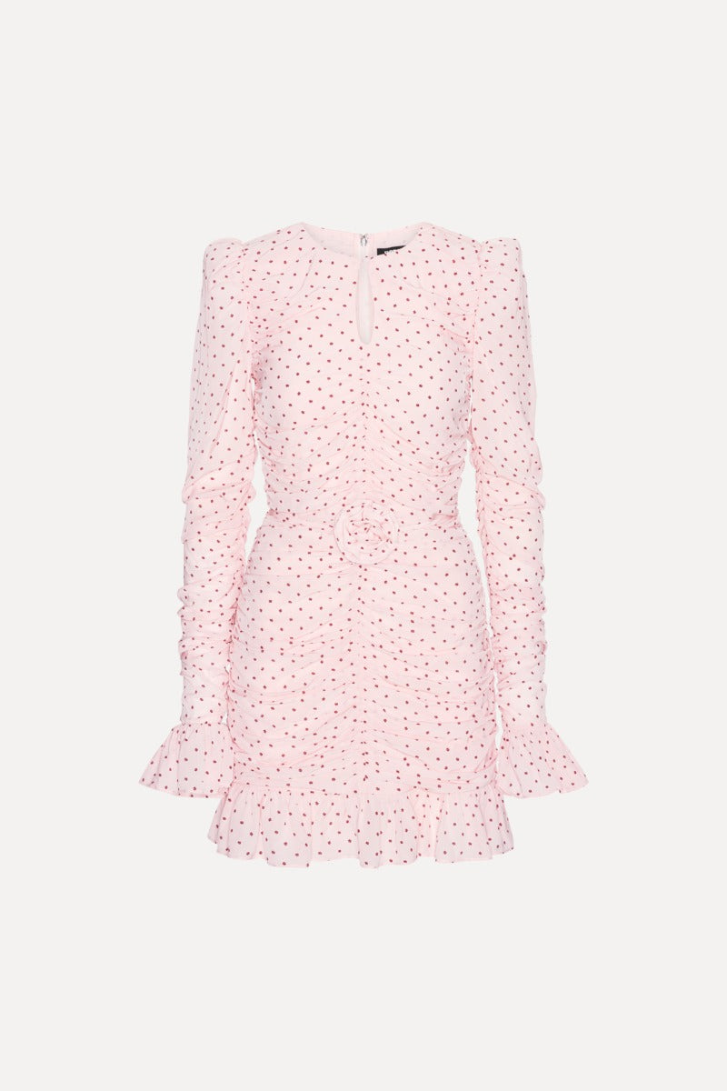 Mini Ruched Dress - Barely Pink Comb.