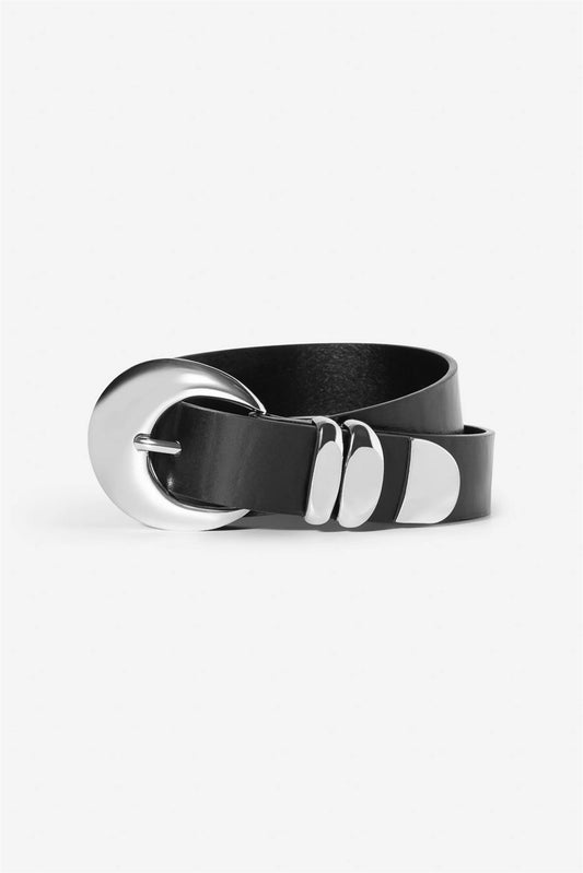 Quincy Belt - Black Silver