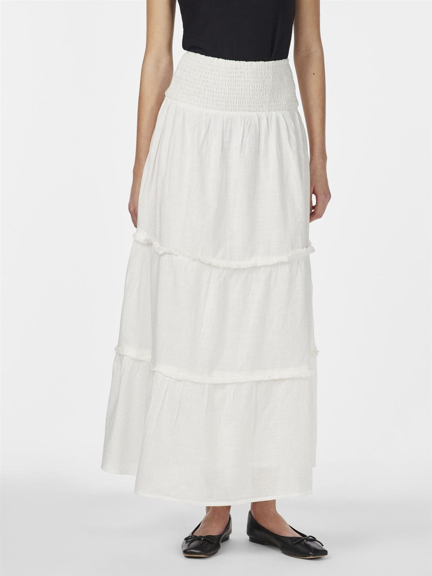 YASSILA HW MAXI SKIRT S. Star white