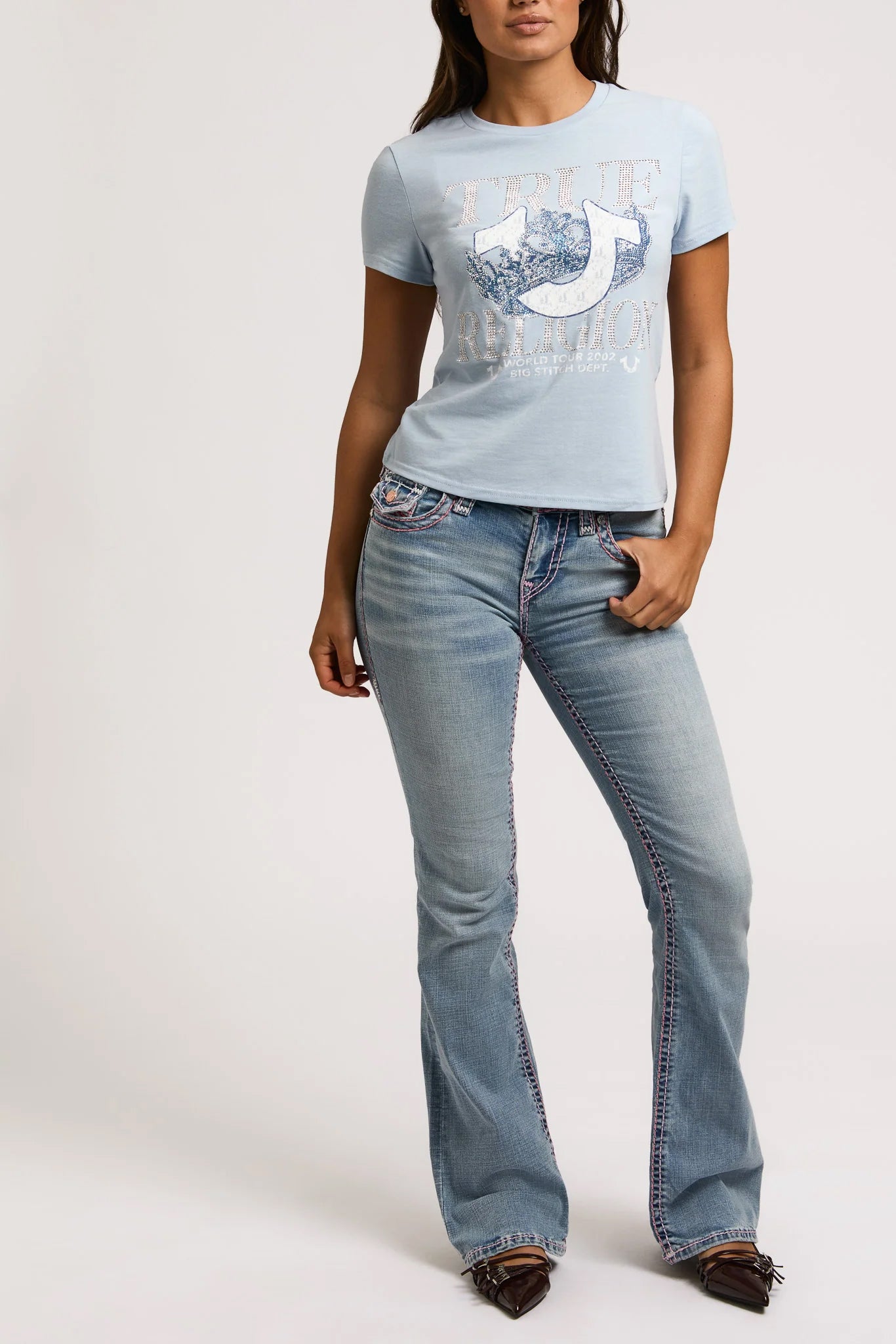 Becca MR Bootcut Super T Flap - Light Wash