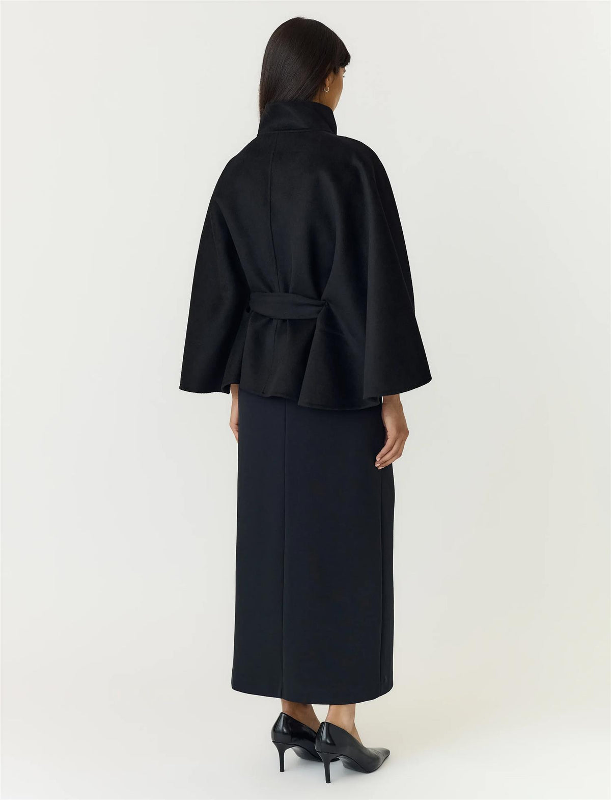 YasAlmio Handmade Wool Blend Jacket - Black