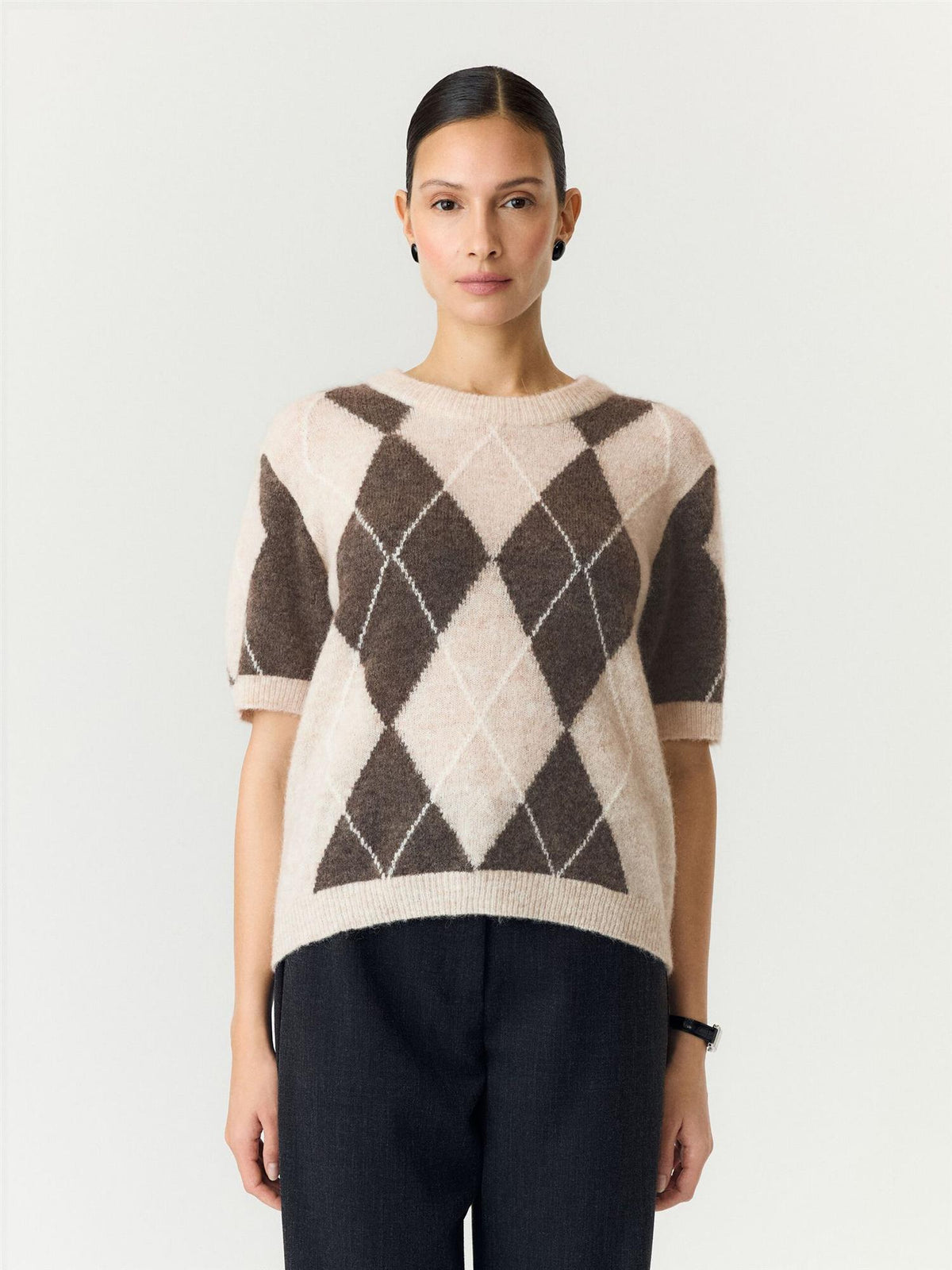 YasJohi Wool Blend Pullover - Oatmea/Taupe Gray