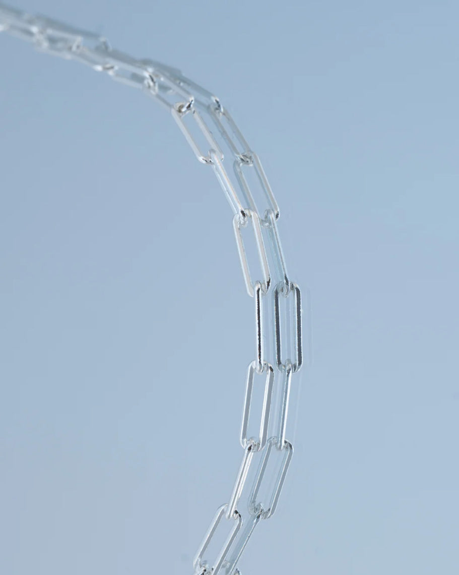 Thick Chain Necklace Silver 45 cm