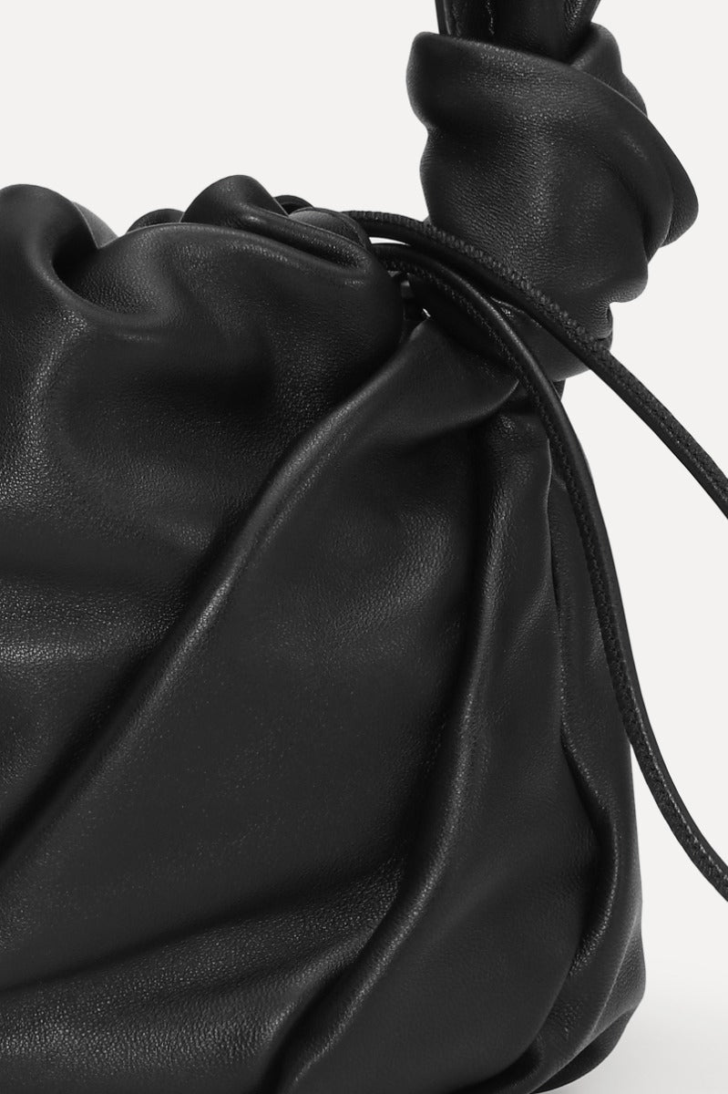 Leather Bon Bon Bag - Black