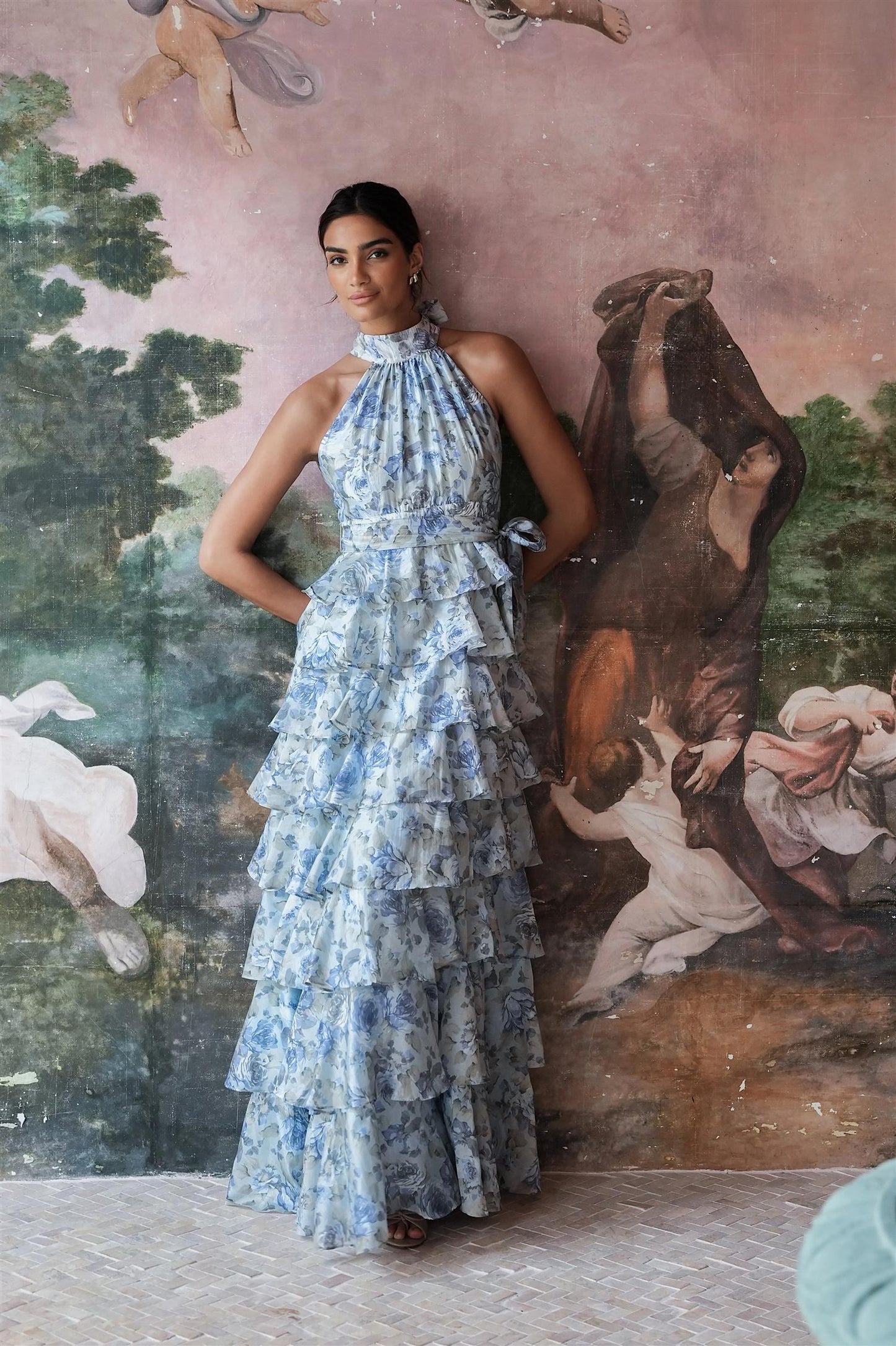 Angel Maxi Halterneck - Midnight Bloom