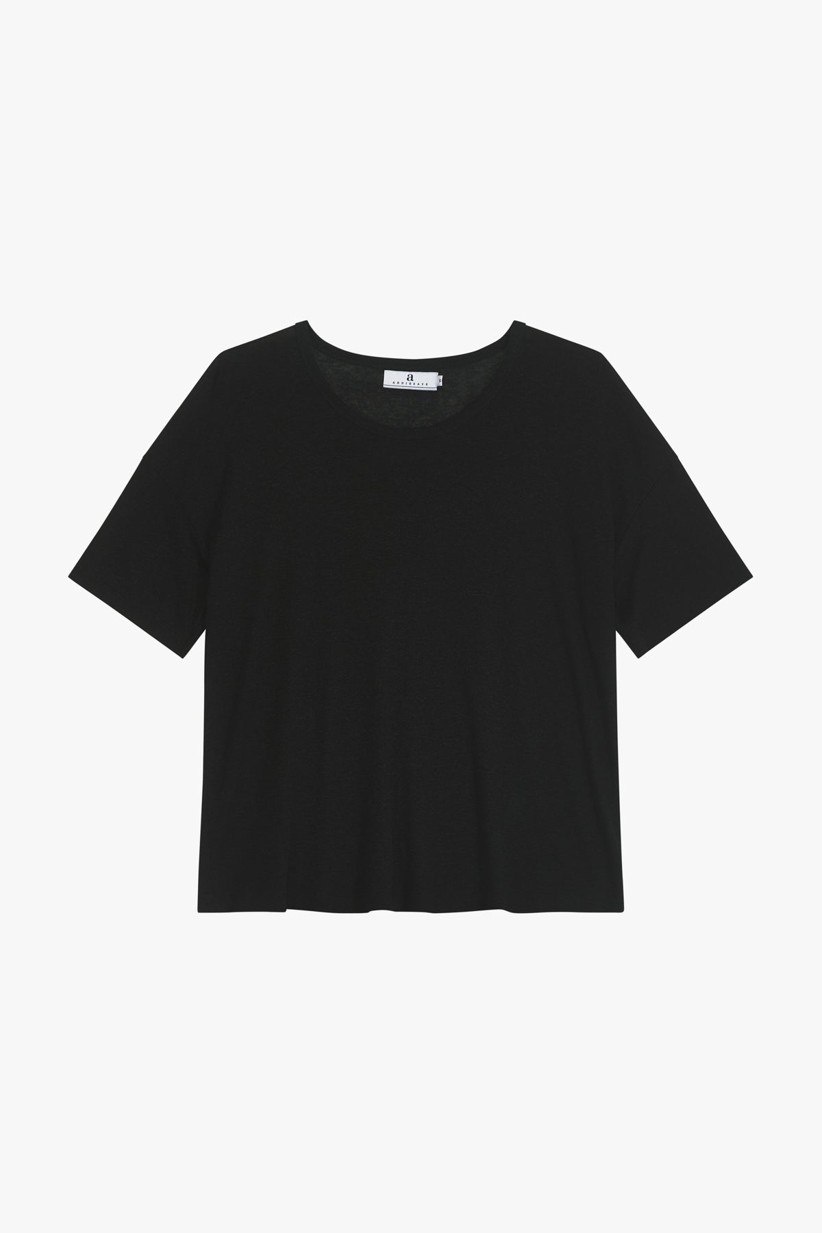 Melis Linen t-shirt Black