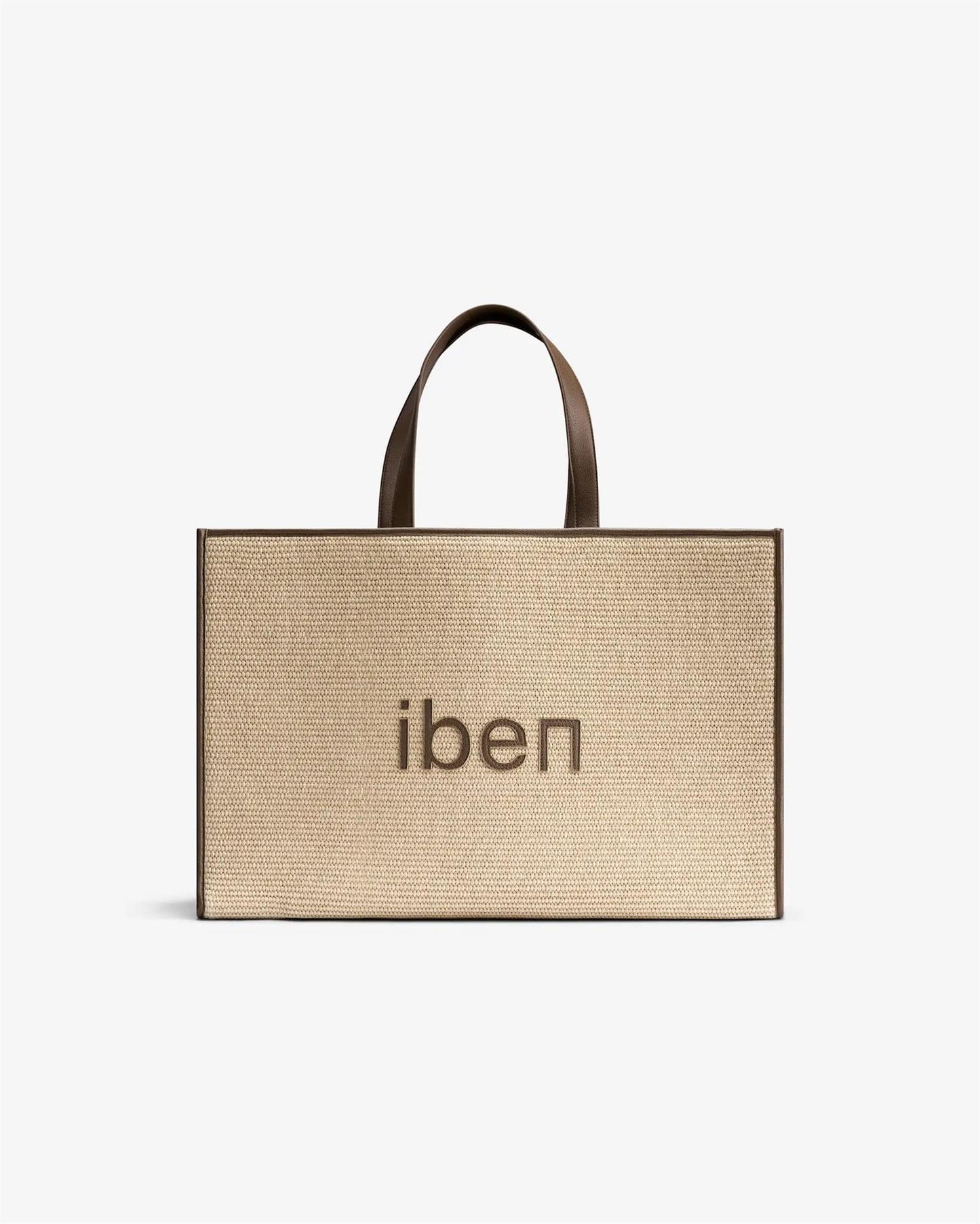 Iben Straw Bag L Brown Straw