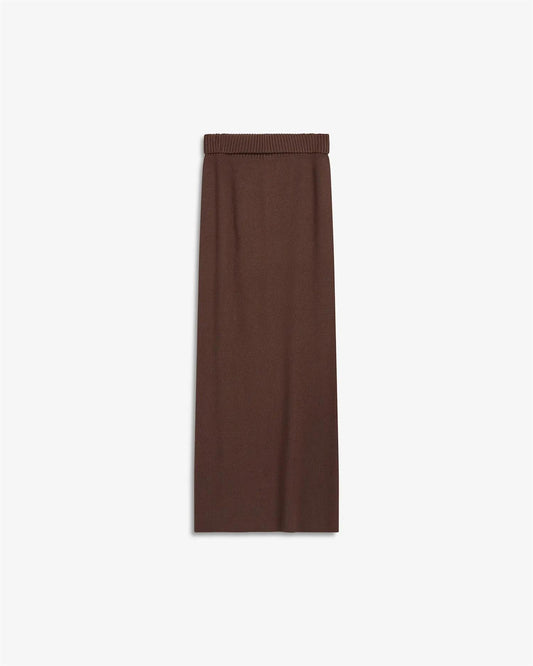 Atari Rib Skirt Walnut Brown