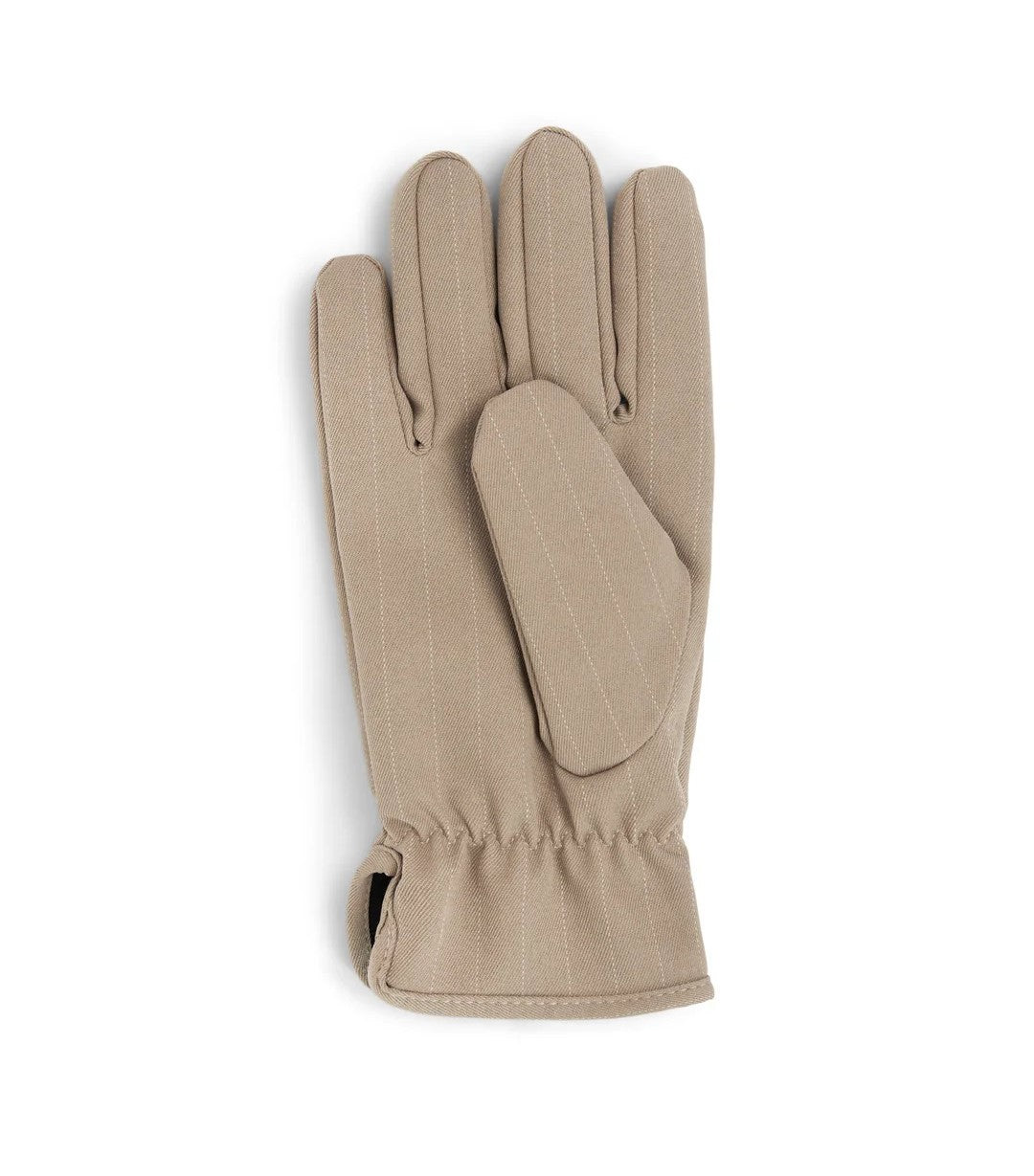 Gloves Taupe Pinstripe