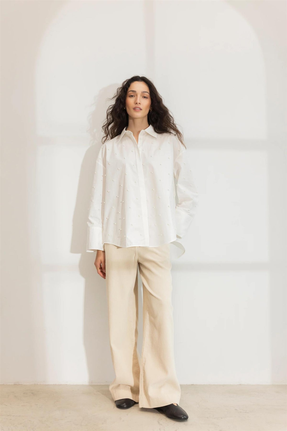 Nell Pearl Shirt - White