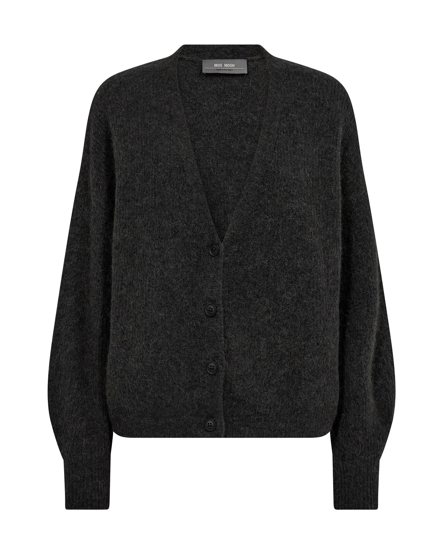 Thora V-Neck Knit Cardigan Black