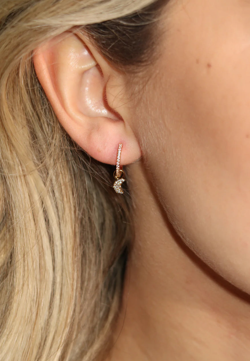 Small Slim Hoops White
