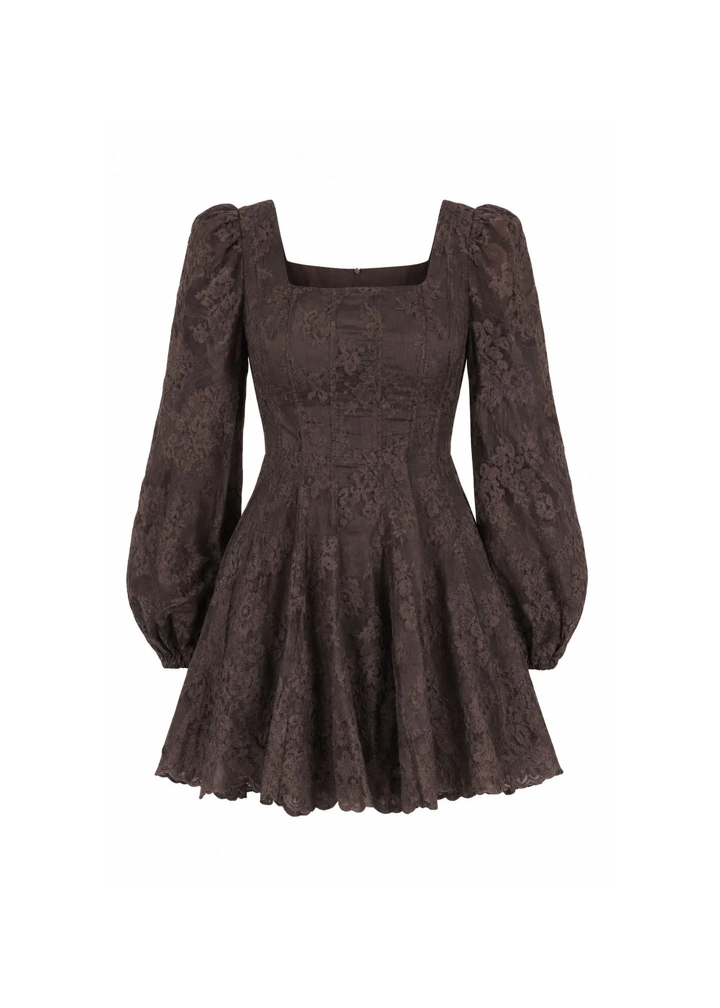 Sophie Lace Dress - Brown