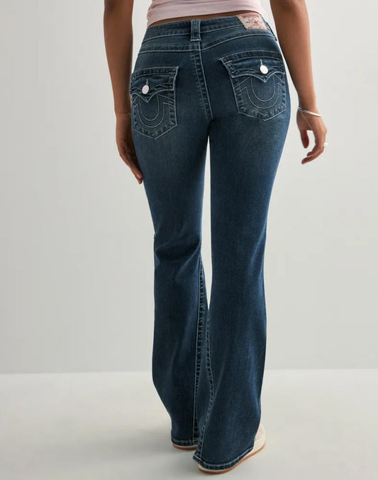 Joey Low Rise Flap Dark Wash