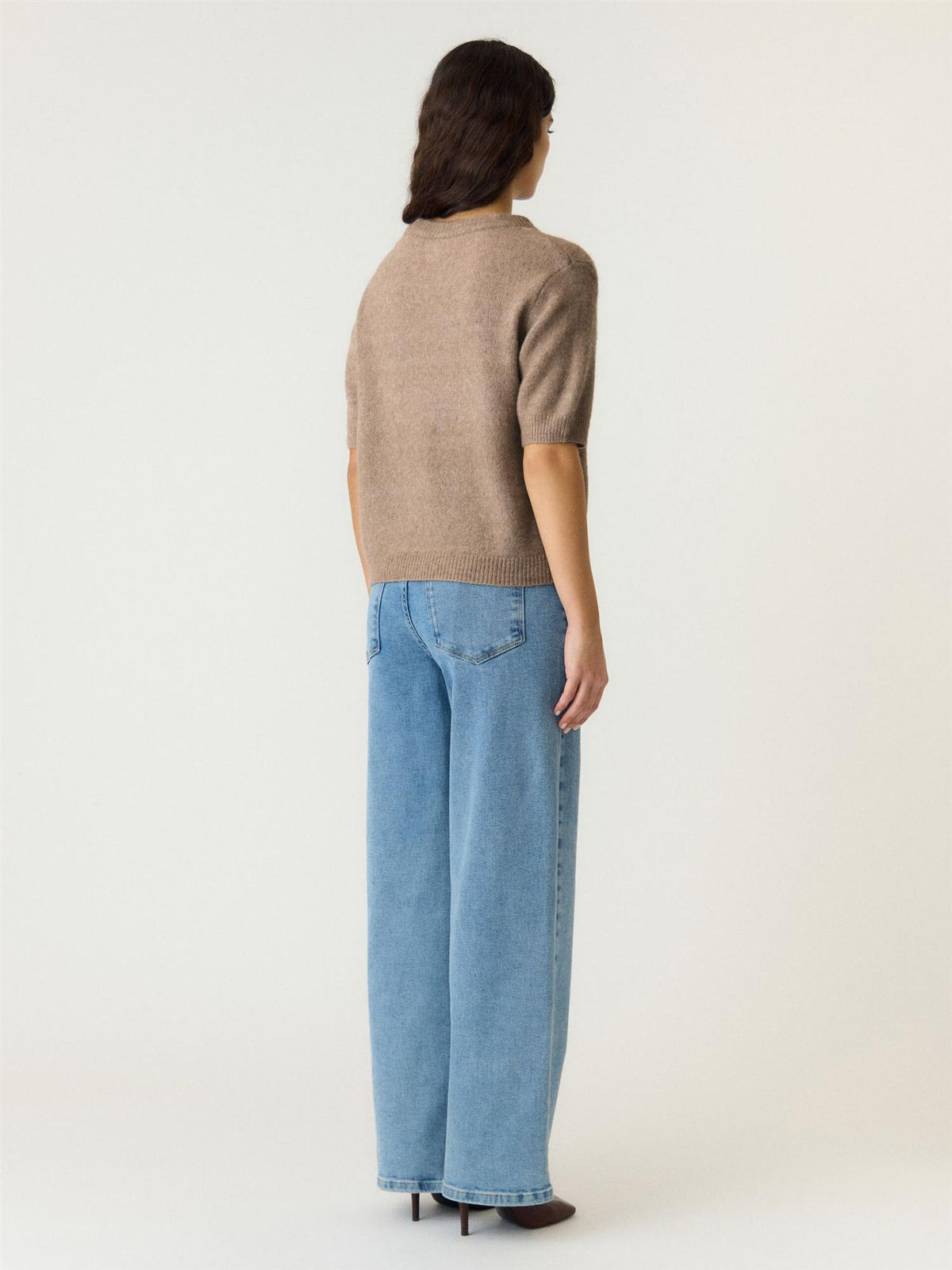 YasJohi Wool Blend Pullover - Taupe Gray