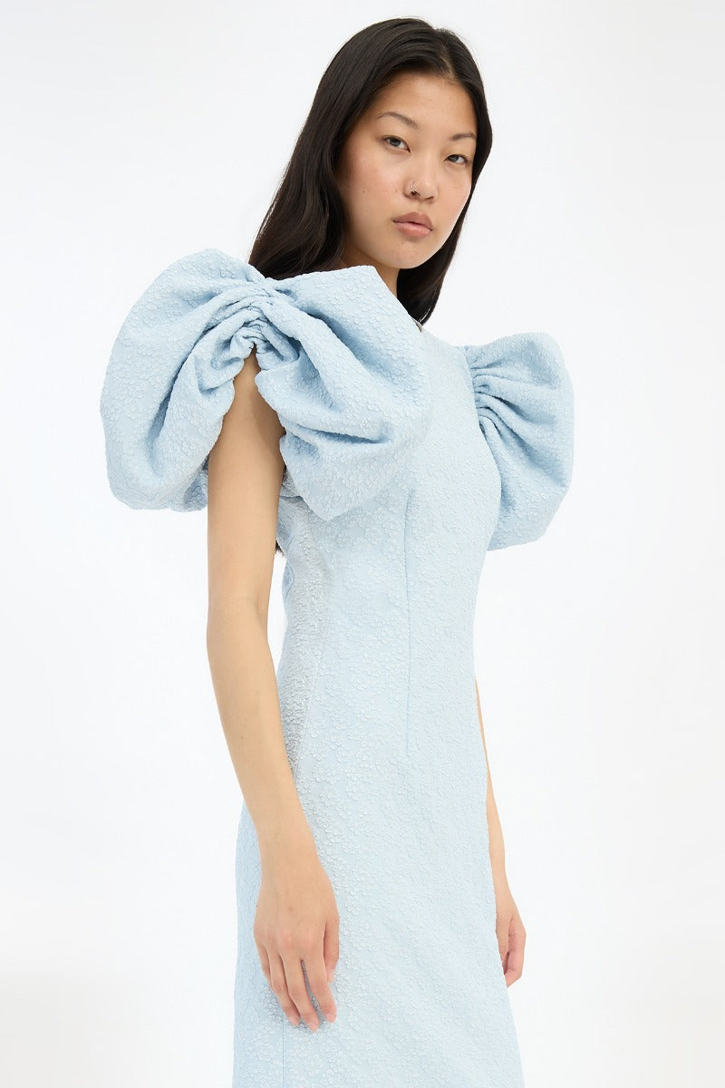 Jacquard Midi Puffy Dress - Plein Air