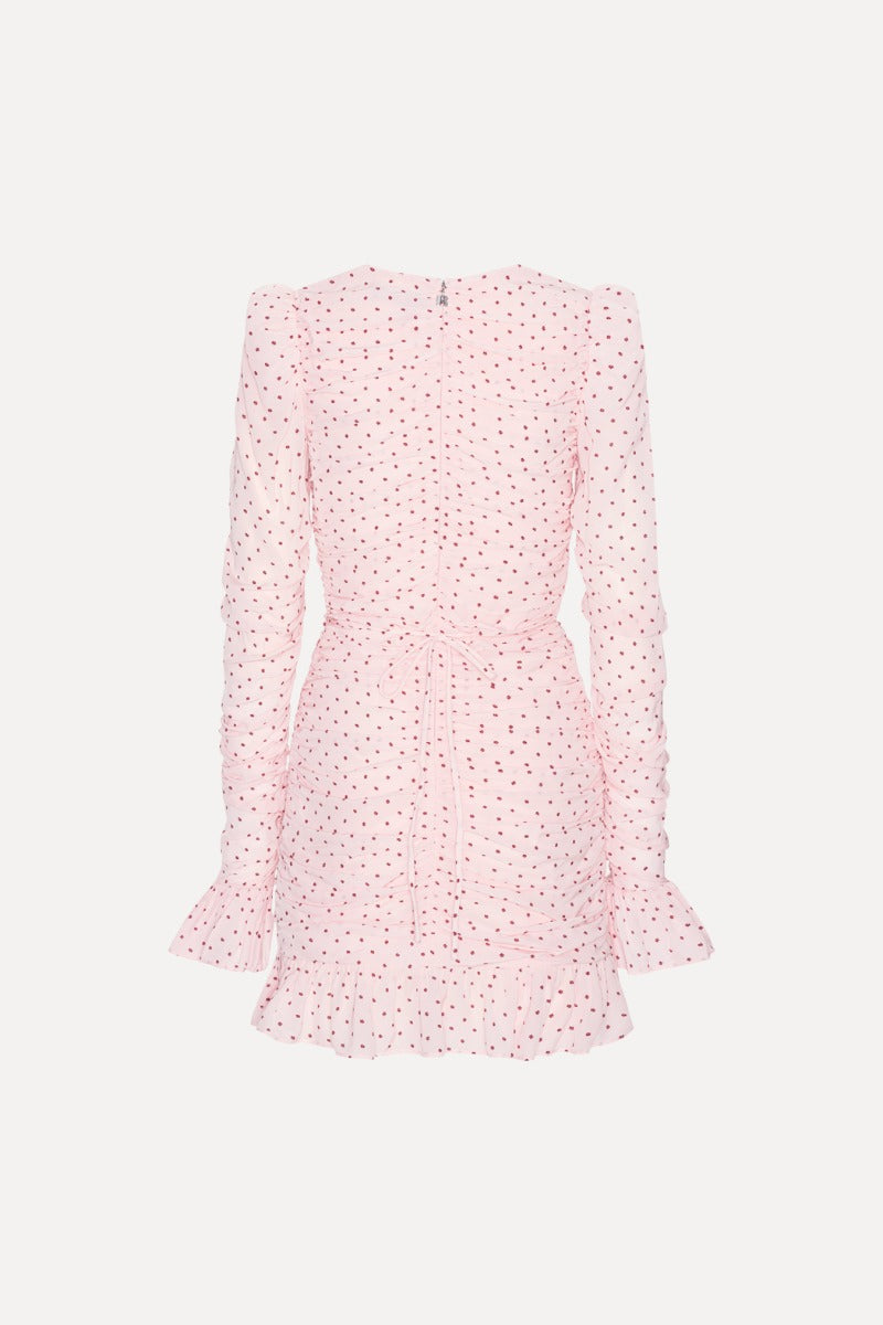 Mini Ruched Dress - Barely Pink Comb.
