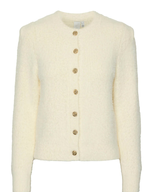 Yasmey LS Knit Cardigan Cream