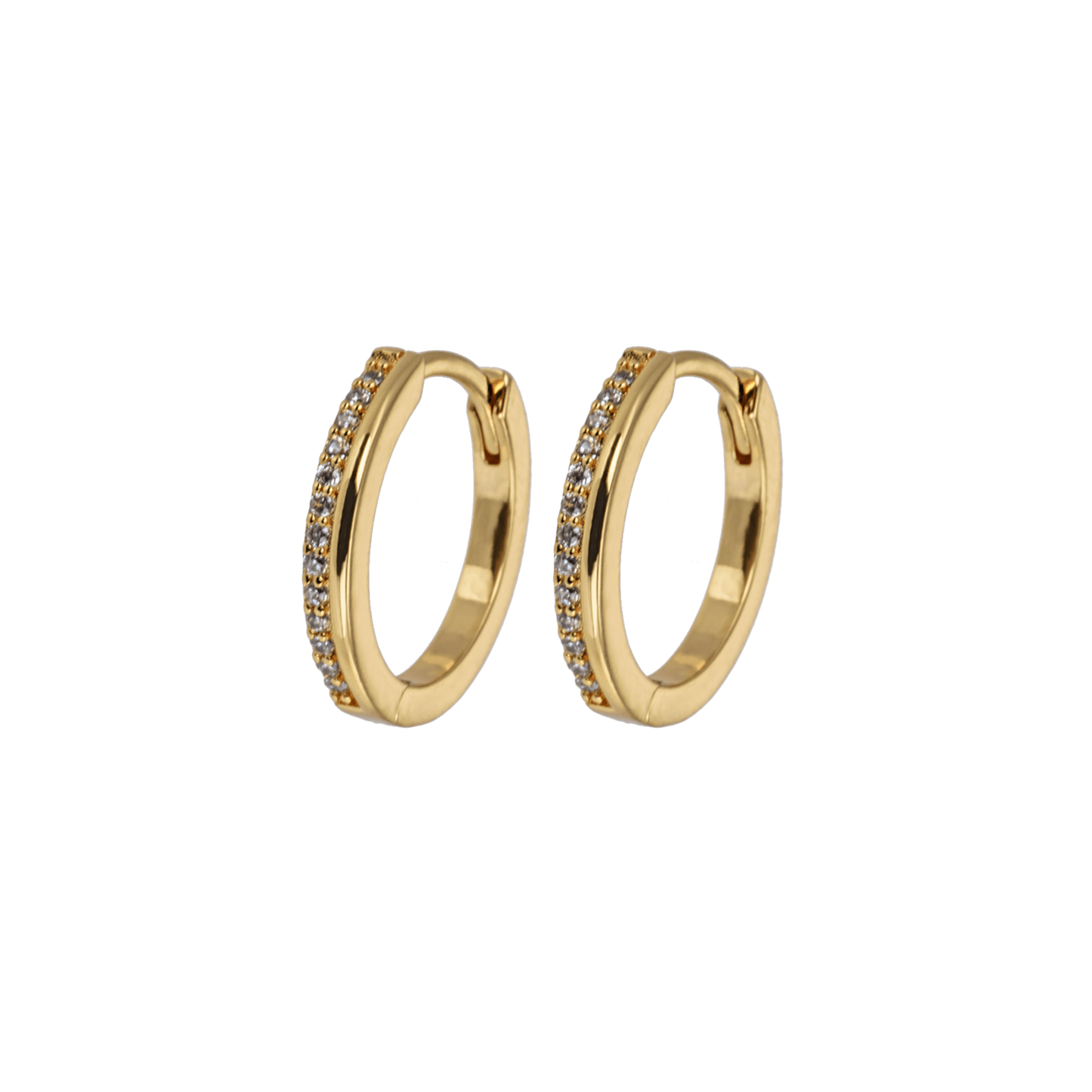 Medium Hoops Gold & White