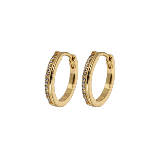 Medium Hoops Gold & White