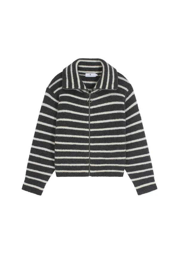 James Stripe Dk Grey/Offwhite