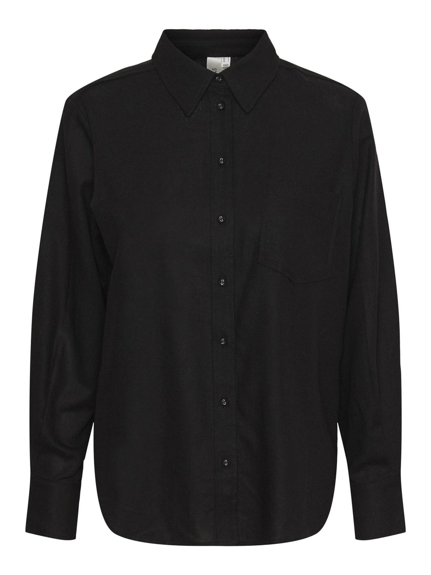 Yasflaxy LS Linen shirt Black