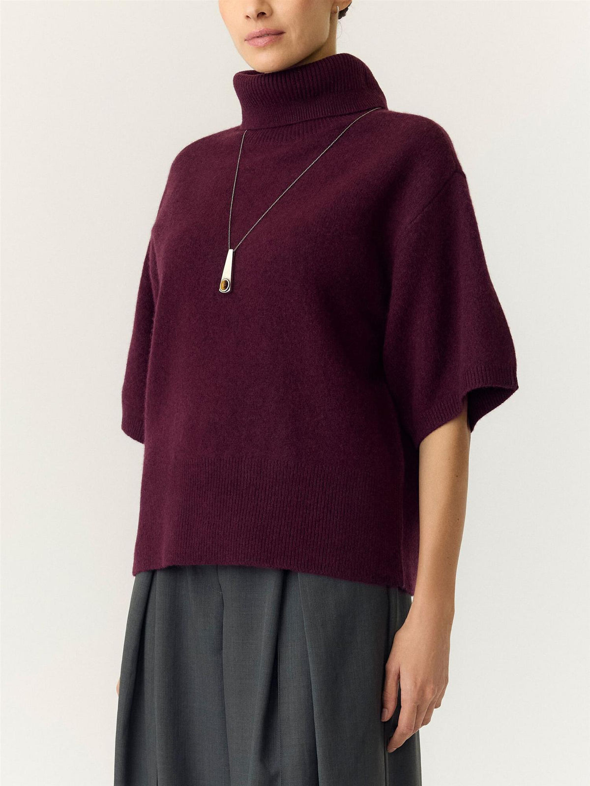 YasEmila Wool Knit Pullover - Fig