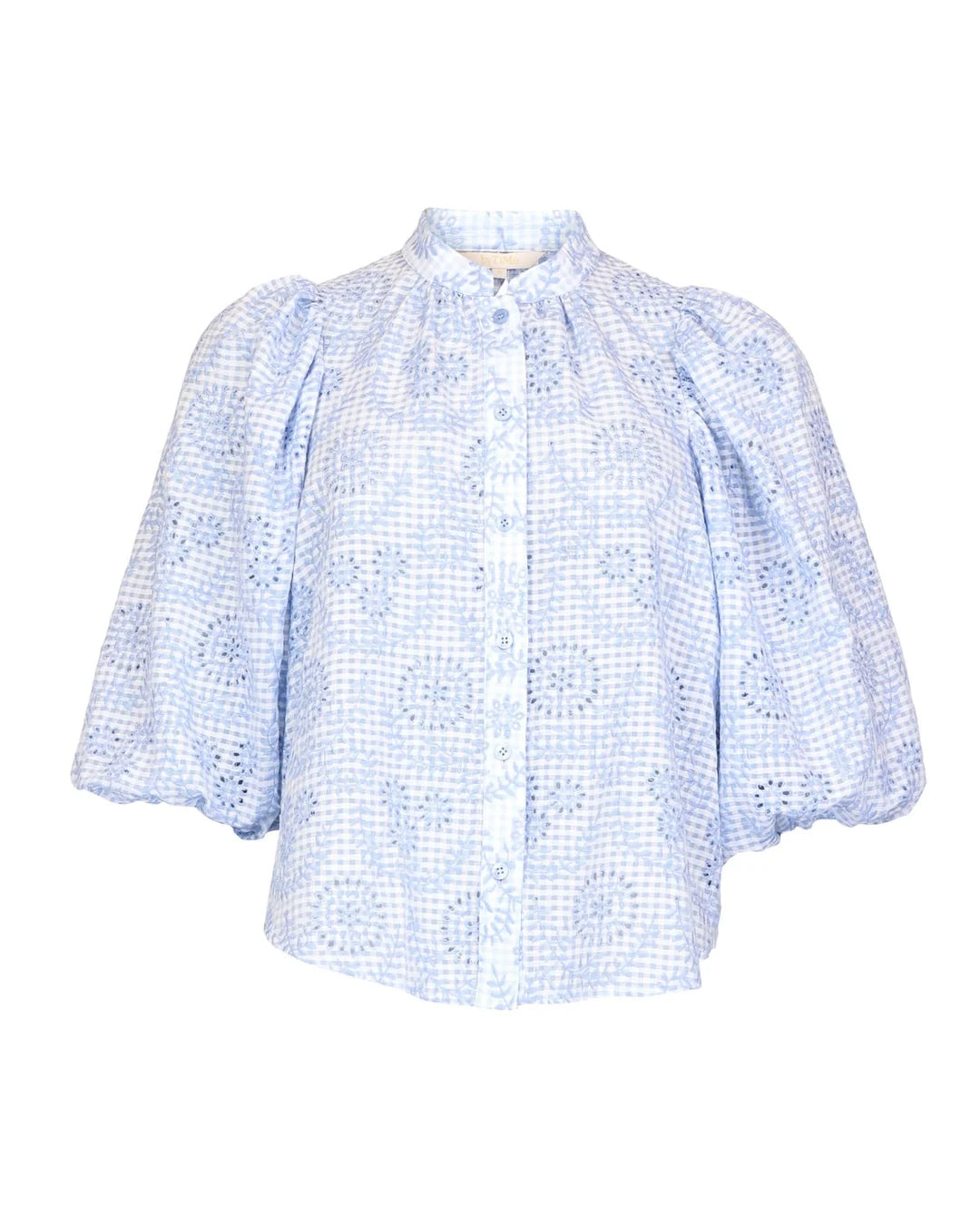 Checks Blouse - Light Blue