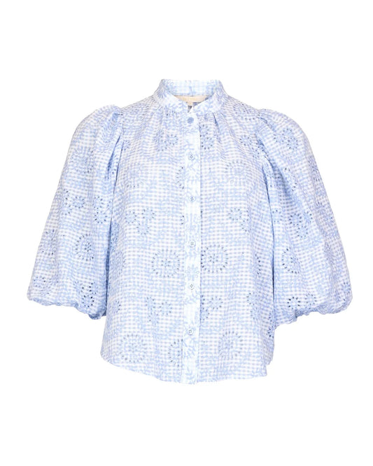 Checks Blouse - Light Blue