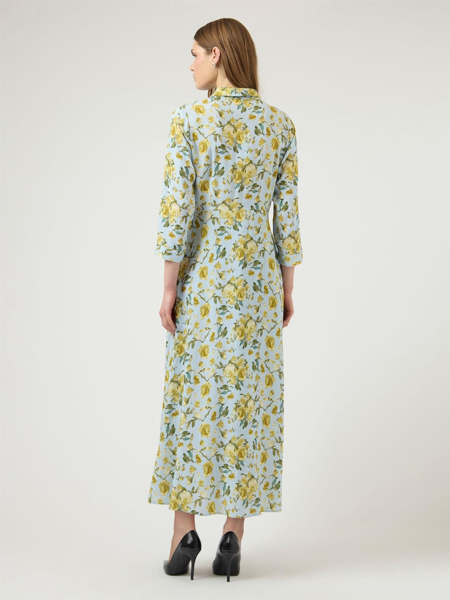 YasSavanna Long Shirt Dress Skyway