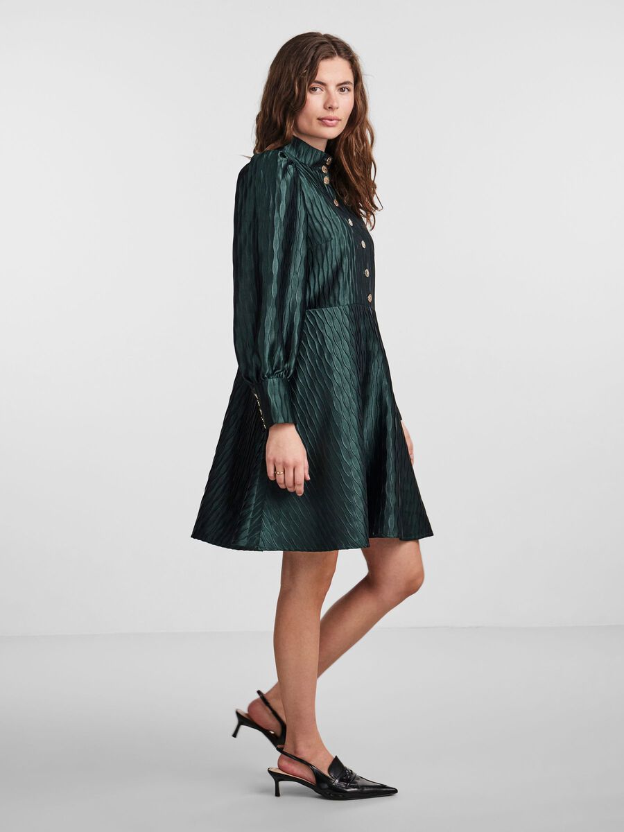 YASRipple LS Dress Show Scarab Green
