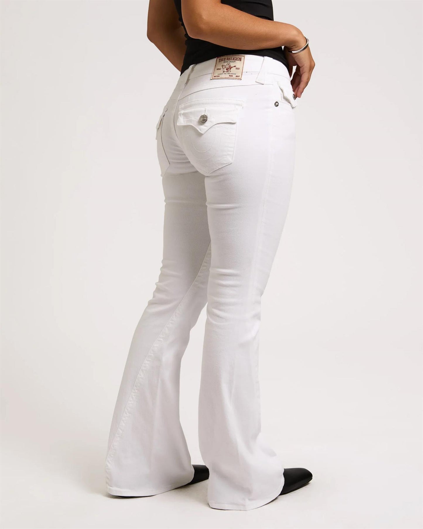 Joey Low Rise Flare Flap - Brilliant White