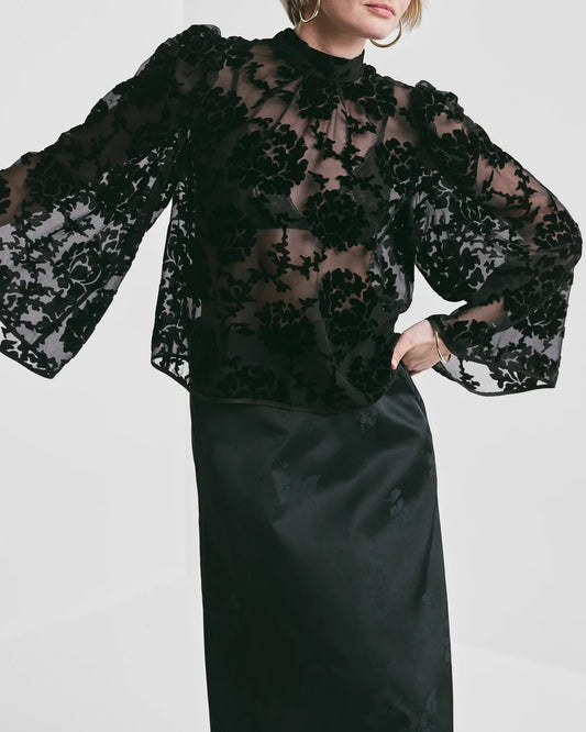 Velvet Flared Top