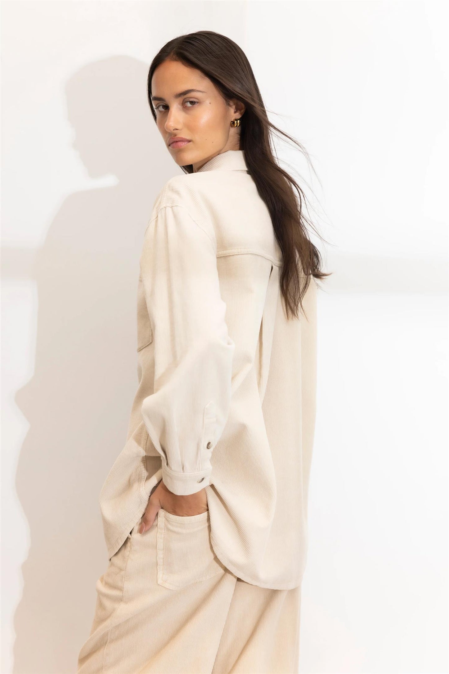 Alex Cord Shirt - Greige