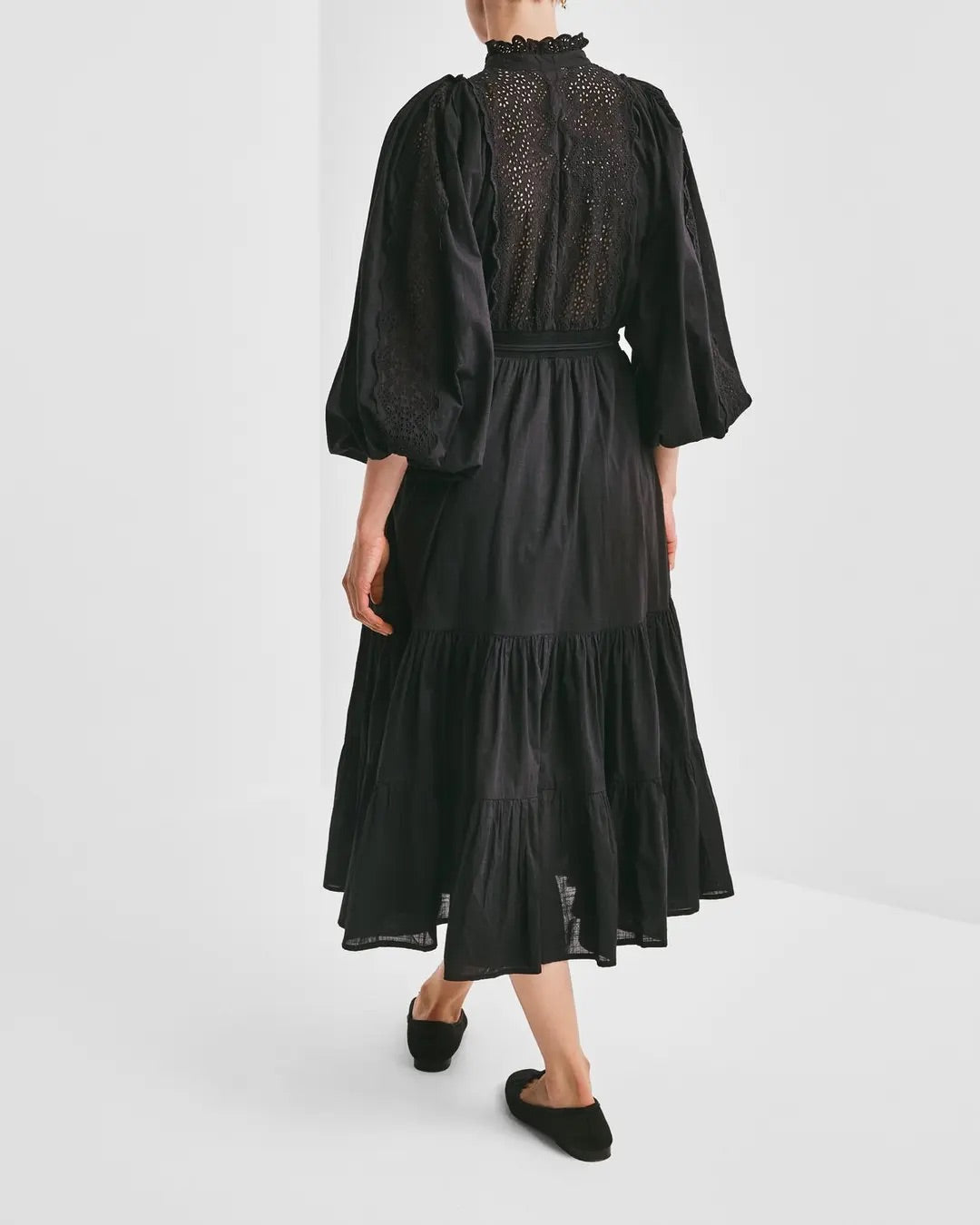 Cotton Slub Midi Dress
