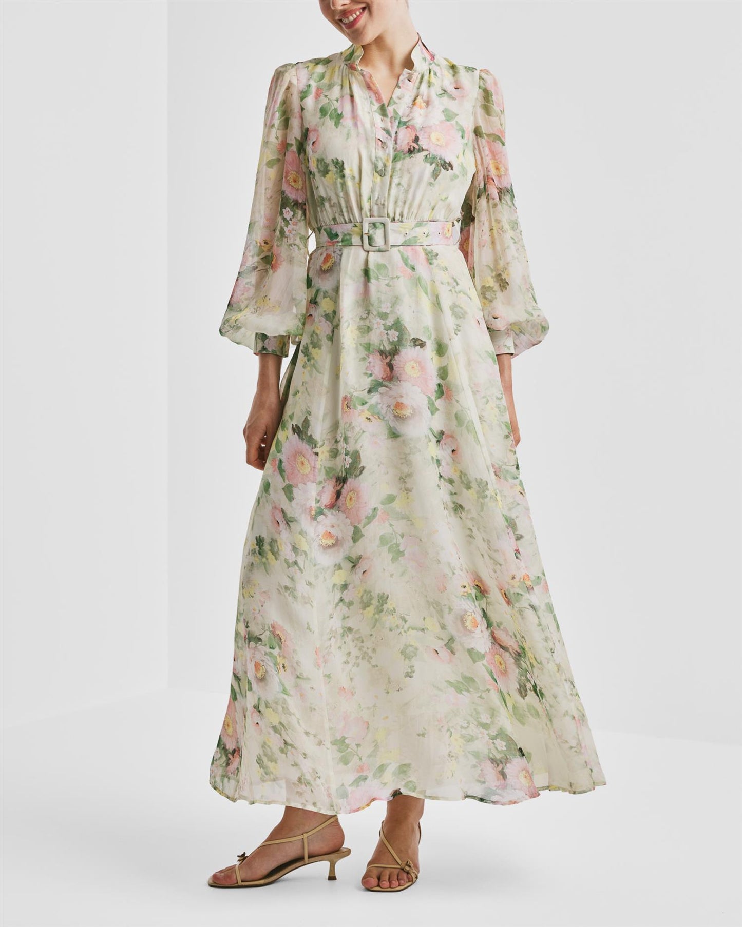 Organza Belt Dress - Watercolour Dreams