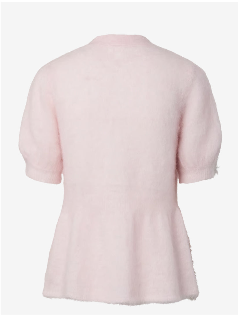 YasTilde Mohair Blend Knit Cardigan - Pale Lilac