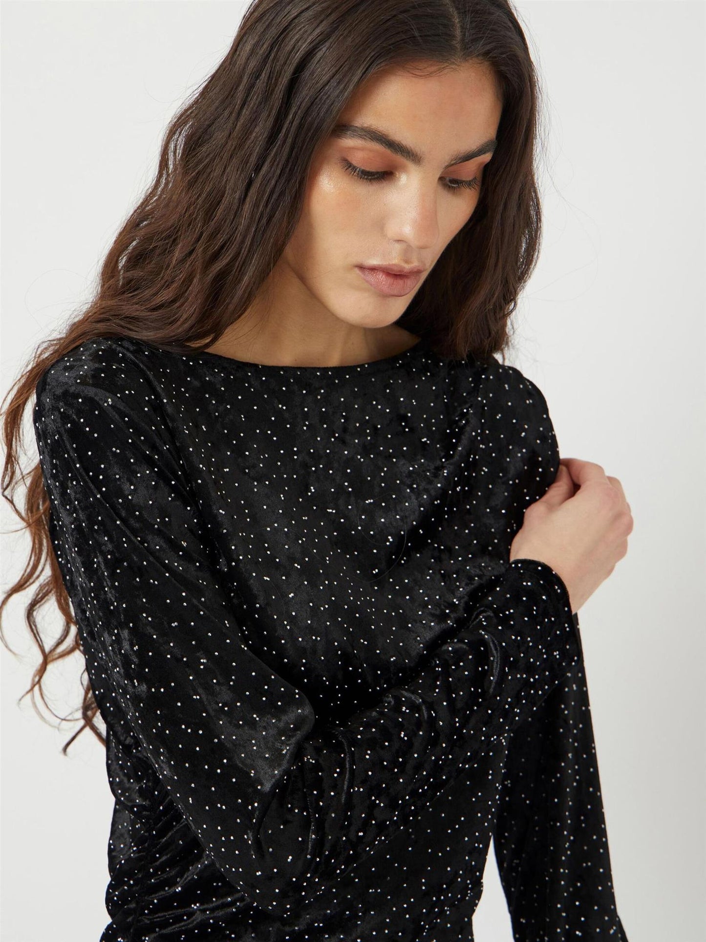 YASTILLIA VELVET MIDIKJOLE